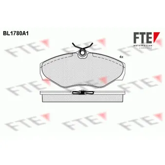 FTE BL1780A1 - Jeu de 4 plaquettes de frein avant