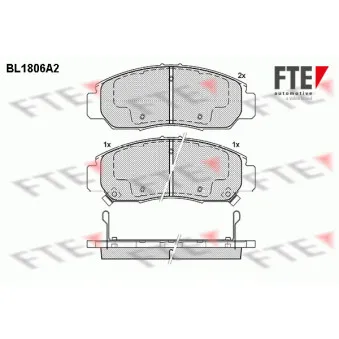 FTE BL1806A2 - Jeu de 4 plaquettes de frein avant