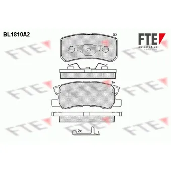 FTE BL1810A2 - Jeu de 4 plaquettes de frein arrière