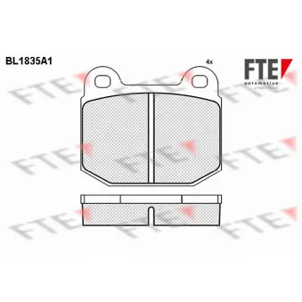 FTE BL1835A1 - Jeu de 4 plaquettes de frein avant