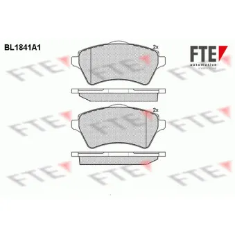 FTE BL1841A1 - Jeu de 4 plaquettes de frein avant