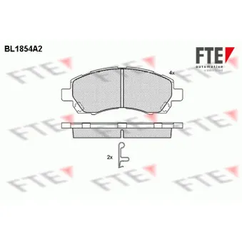 FTE BL1854A2 - Jeu de 4 plaquettes de frein avant