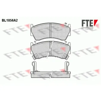 Jeu de 4 plaquettes de frein avant FTE OEM 5581064G01