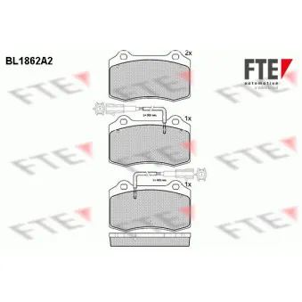 FTE BL1862A2 - Jeu de 4 plaquettes de frein avant
