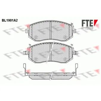 Jeu de 4 plaquettes de frein avant FTE OEM 26296FE083