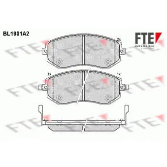 FTE BL1901A2 - Jeu de 4 plaquettes de frein avant