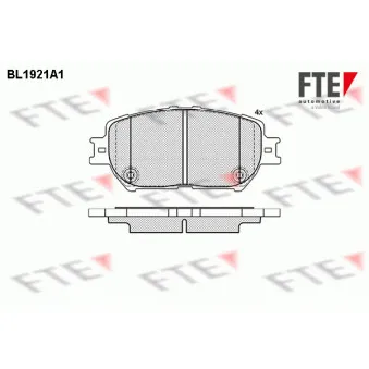 FTE BL1921A1 - Jeu de 4 plaquettes de frein avant