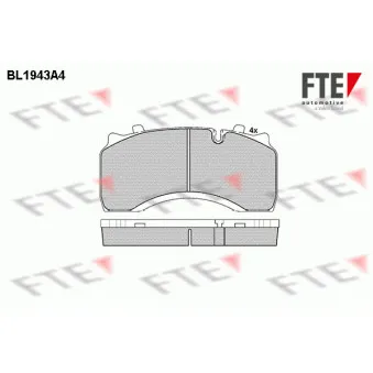 FTE BL1943A4 - Jeu de 4 plaquettes de frein avant