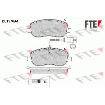 FTE BL1976A4 - Jeu de 4 plaquettes de frein avant