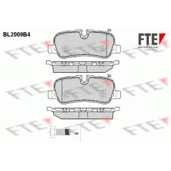 Jeu de 4 plaquettes de frein arrière FTE OEM SFP500022