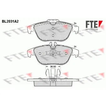 FTE BL2031A2 - Jeu de 4 plaquettes de frein arrière