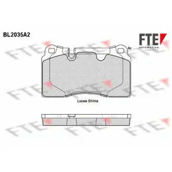 FTE BL2035A2 - Jeu de 4 plaquettes de frein avant