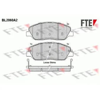 FTE BL2060A2 - Jeu de 4 plaquettes de frein avant