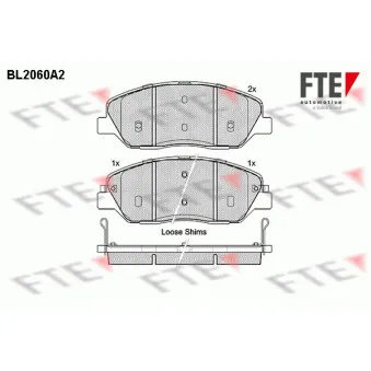 Jeu de 4 plaquettes de frein avant FTE OEM 581012PA70
