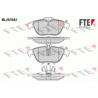 Jeu de 4 plaquettes de frein arrière FTE OEM 0054204920