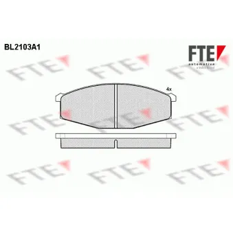 FTE BL2103A1 - Jeu de 4 plaquettes de frein avant