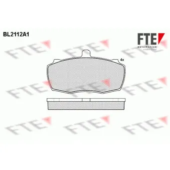 FTE BL2112A1 - Jeu de 4 plaquettes de frein avant