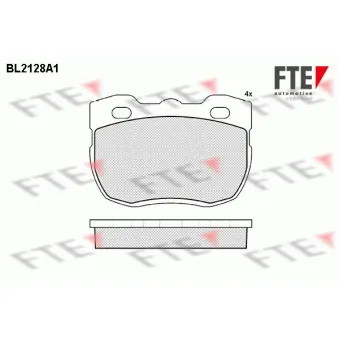 FTE BL2128A1 - Jeu de 4 plaquettes de frein avant