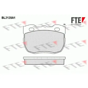 Jeu de 4 plaquettes de frein avant FTE OEM RTC5756