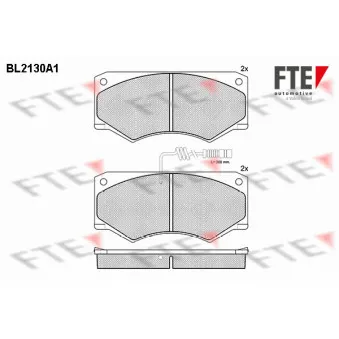 FTE BL2130A1 - Jeu de 4 plaquettes de frein avant
