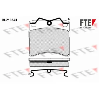 FTE BL2135A1 - Jeu de 4 plaquettes de frein avant