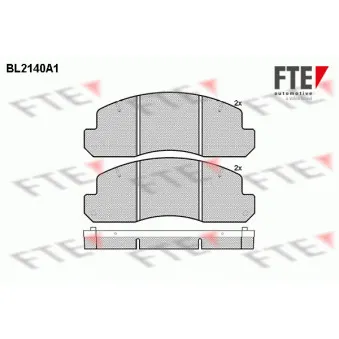 FTE BL2140A1 - Jeu de 4 plaquettes de frein avant