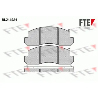 Jeu de 4 plaquettes de frein avant FTE OEM 0446537030