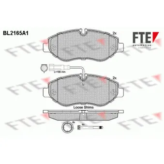 FTE BL2165A1 - Jeu de 4 plaquettes de frein avant
