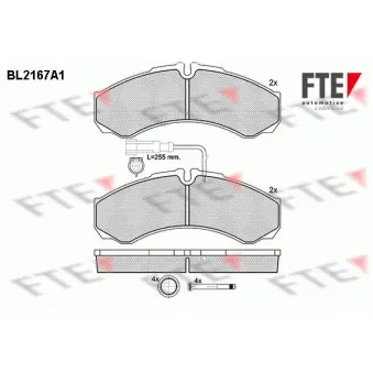 FTE BL2167A1 - Jeu de 4 plaquettes de frein arrière