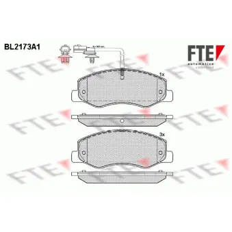 FTE BL2173A1 - Jeu de 4 plaquettes de frein arrière