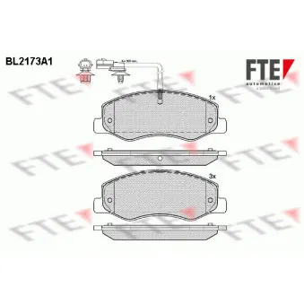 Jeu de 4 plaquettes de frein arrière FTE OEM 440600941R
