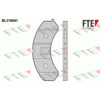 FTE BL2180A1 - Jeu de 4 plaquettes de frein avant