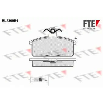 FTE BL2300B1 - Jeu de 4 plaquettes de frein avant