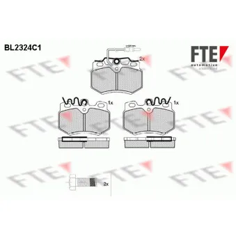 FTE BL2324C1 - Jeu de 4 plaquettes de frein avant