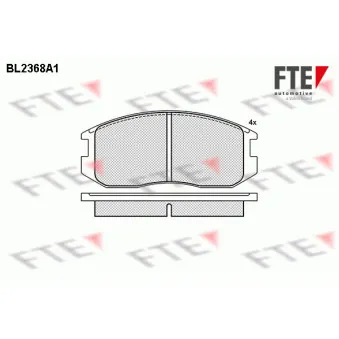 Jeu de 4 plaquettes de frein avant FTE OEM MB928816