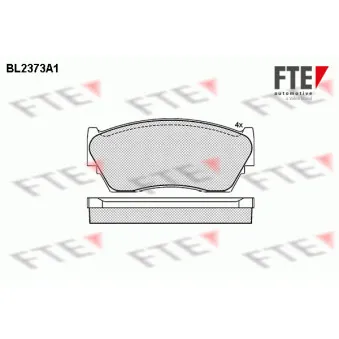 FTE BL2373A1 - Jeu de 4 plaquettes de frein avant