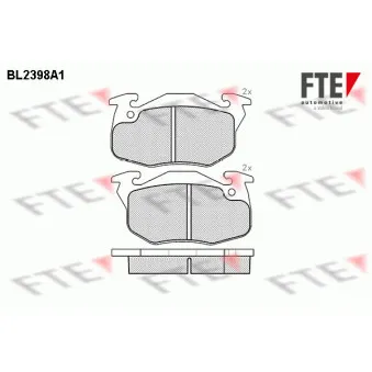 Jeu de 4 plaquettes de frein avant FTE OEM 425272