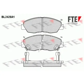 FTE BL2428A1 - Jeu de 4 plaquettes de frein avant