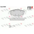 FTE BL2475B1 - Jeu de 4 plaquettes de frein avant