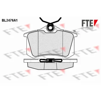 FTE BL2476A1 - Jeu de 4 plaquettes de frein arrière