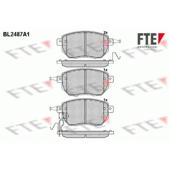 FTE BL2487A1 - Jeu de 4 plaquettes de frein avant
