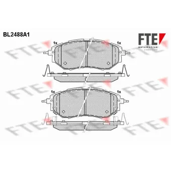 FTE BL2488A1 - Jeu de 4 plaquettes de frein avant