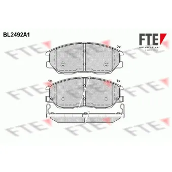 FTE BL2492A1 - Jeu de 4 plaquettes de frein avant