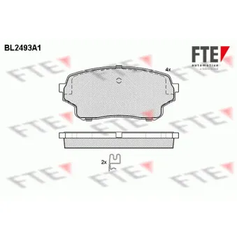 Jeu de 4 plaquettes de frein avant FTE OEM 5520050J02