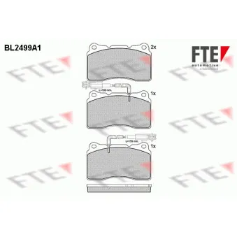 FTE BL2499A1 - Jeu de 4 plaquettes de frein avant