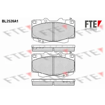 Jeu de 4 plaquettes de frein avant FTE OEM 0446504630