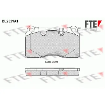 FTE BL2529A1 - Jeu de 4 plaquettes de frein avant