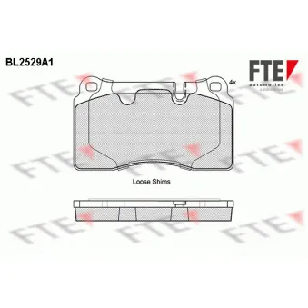 Jeu de 4 plaquettes de frein avant FTE OEM SFP500045