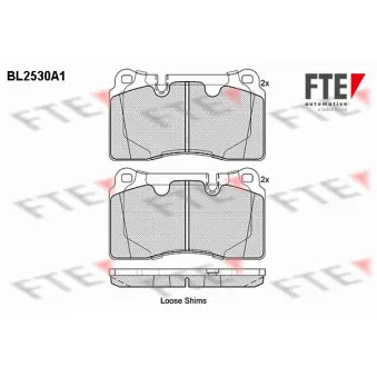 FTE BL2530A1 - Jeu de 4 plaquettes de frein avant