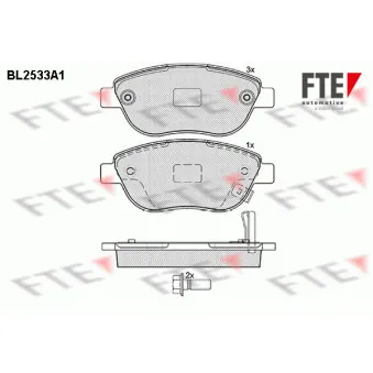 FTE BL2533A1 - Jeu de 4 plaquettes de frein avant